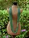 Blue Pottery Three Bead Side Necklace In Green